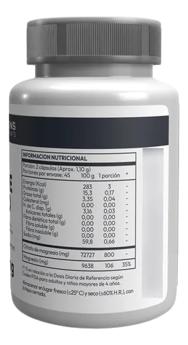 Citrato De Magnesio 400 Mg 90 Cápsulas - Hopkins Supplements Sabor Sin sabor