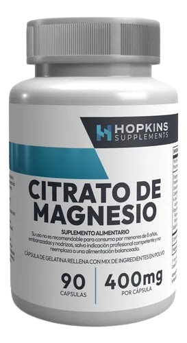 Citrato De Magnesio 400 Mg 90 Cápsulas - Hopkins Supplements Sabor Sin sabor